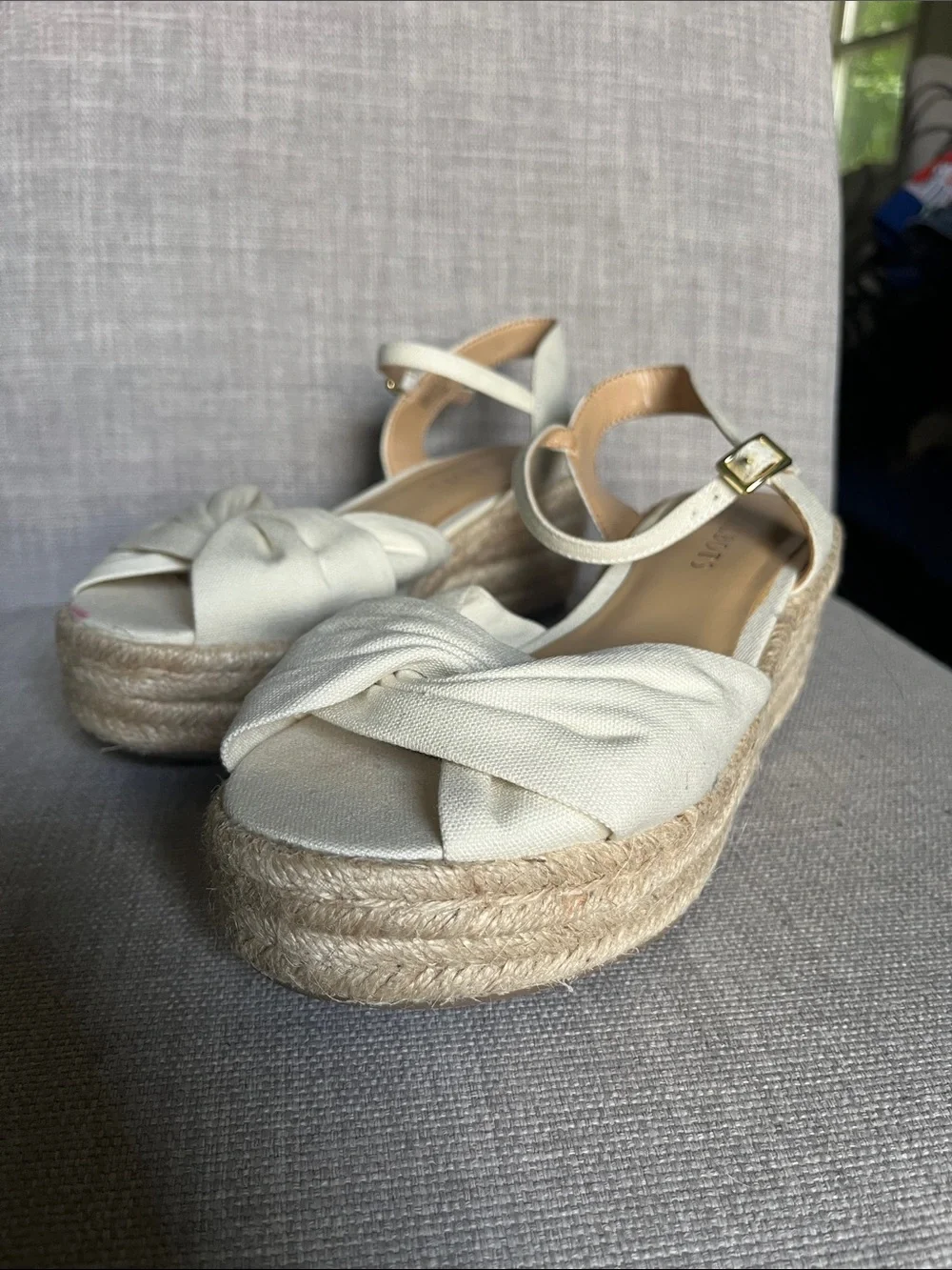 Talbots NATALIE TWIST CANVAS ESPADRILLE WEDGES